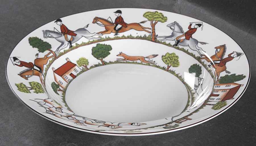 Coalport Hunting Scene Rimmed Soup Bowl 1213214