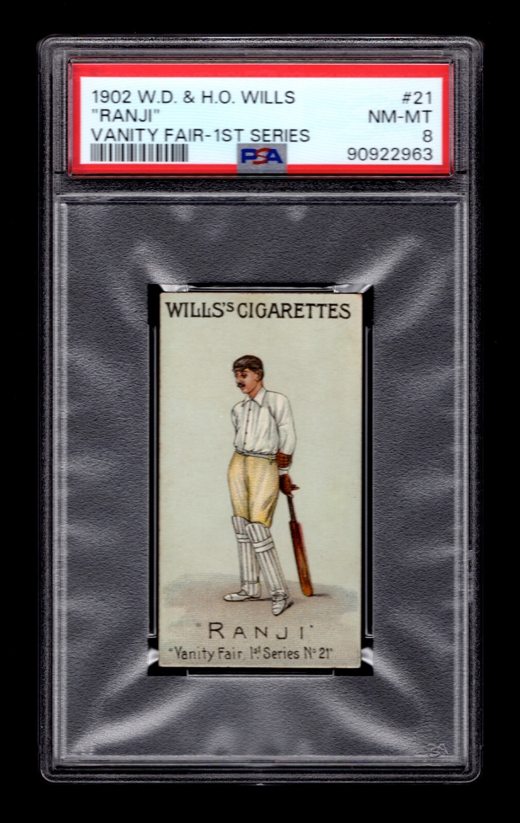PSA 8 RANJITSINHJI 1902 Wills Vanity Fair Cricket Card HIGHEST EVER GRADED 1/1 PSA 8 RANJITSINHJI 1902 Wills Vanity Fair Cricket Card HIGHEST EVER GRADED 1/1