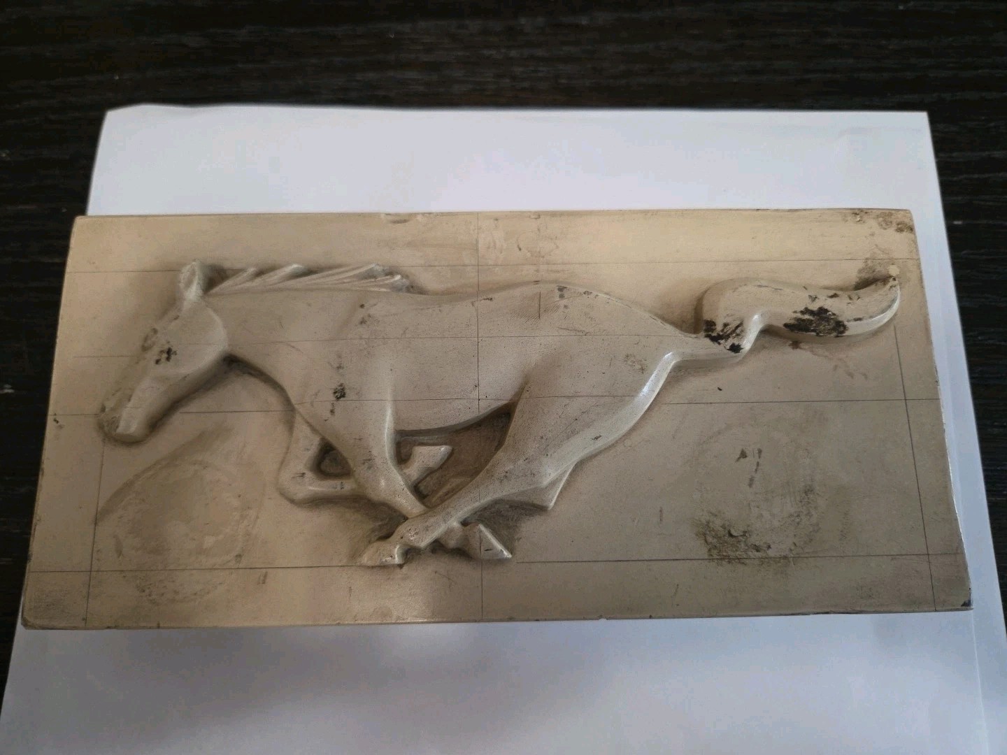 Ford Mustang Block - Possible Mold For Grill Emblem - Super Super Rare - Pony