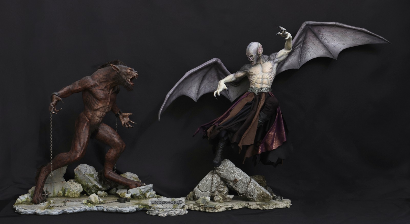 Cinemaquette ECC  Marcus vs. Lycan Maquette statue Set UNDERWORLD