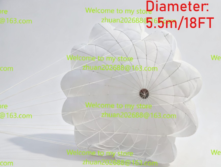 Diameter 5.5m/18FT Aerospace Army Military Supply Cargo Drop Vintage Parachute Diameter 5.5m/18FT Aerospace Army Military Supply Cargo Drop Vintage Parachute