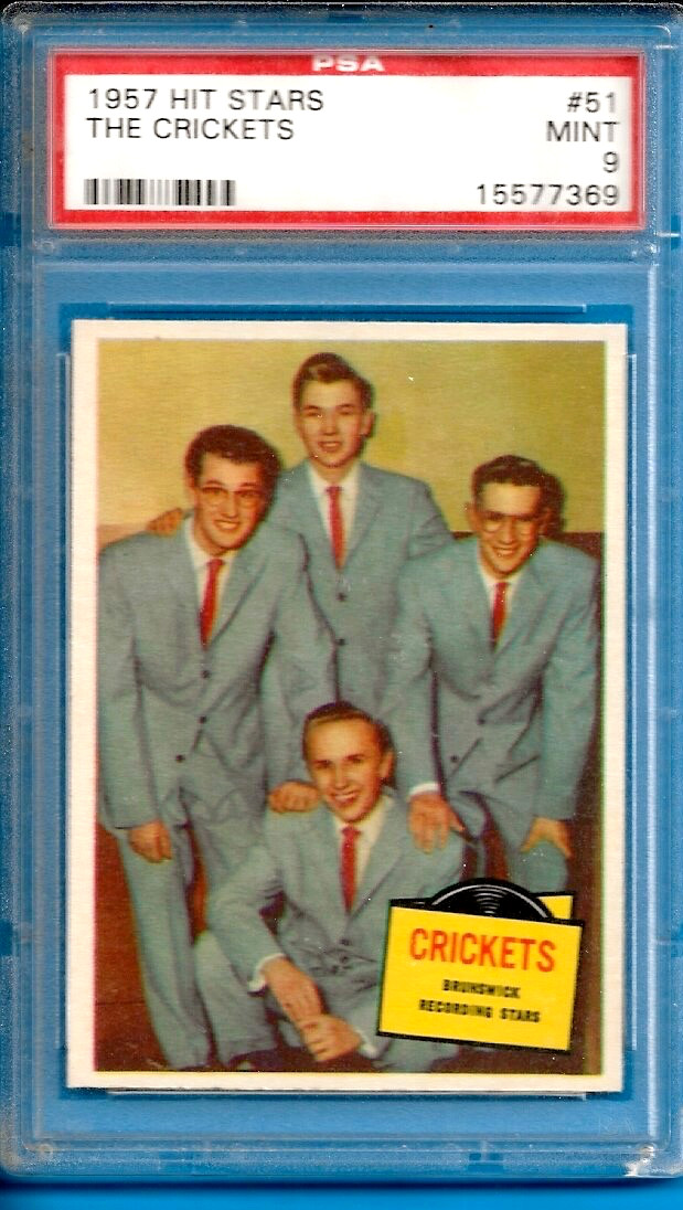 1957 Topps Hit Stars #51 The Crickets - Buddy Holly (rookie) Psa 9 (Pop 2) 1957 Topps Hit Stars #51 The Crickets - Buddy Holly (rookie) Psa 9 (Pop 2)