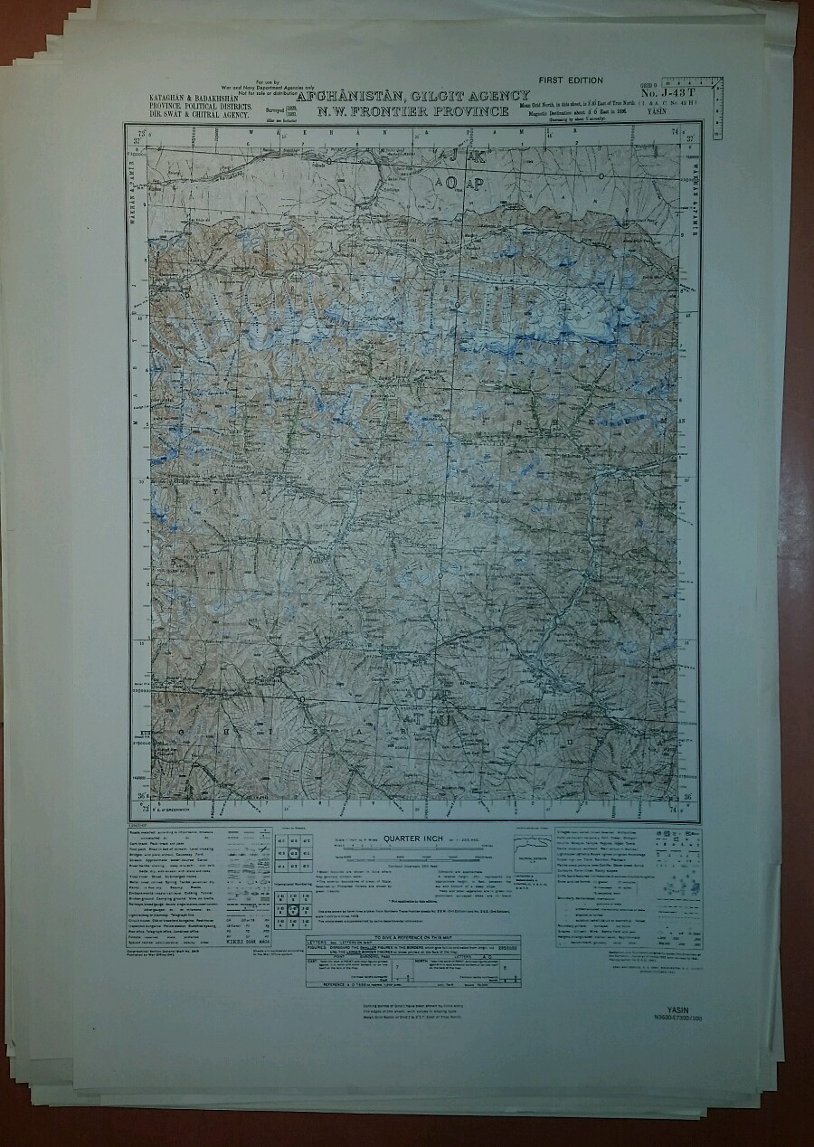 1940's US Army Map Collection  GSGS 3919 Iran, Iraq, Afghanistan 248 Sheets