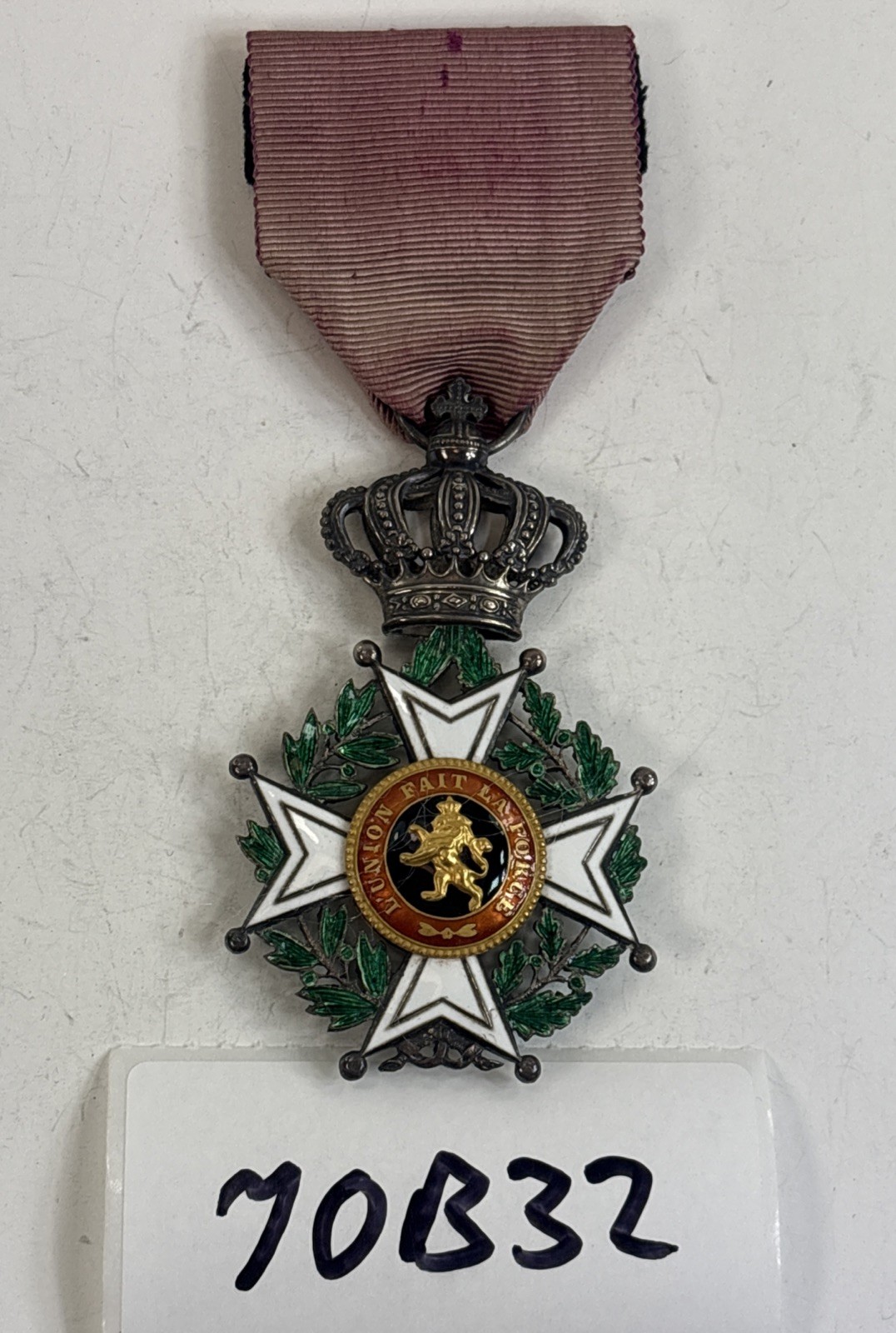 WW1 Belgium Order Of Leopold Knight Cross Medal Award Chevalier Maltese 70B32 WW1 Belgium Order Of Leopold Knight Cross Medal Award Chevalier Maltese 70B32