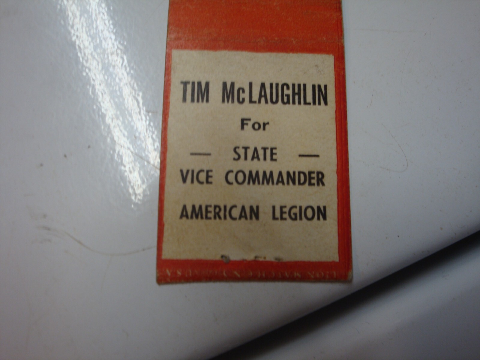 Tim McLaughlin for State Commander American Legion. 1930s-40s