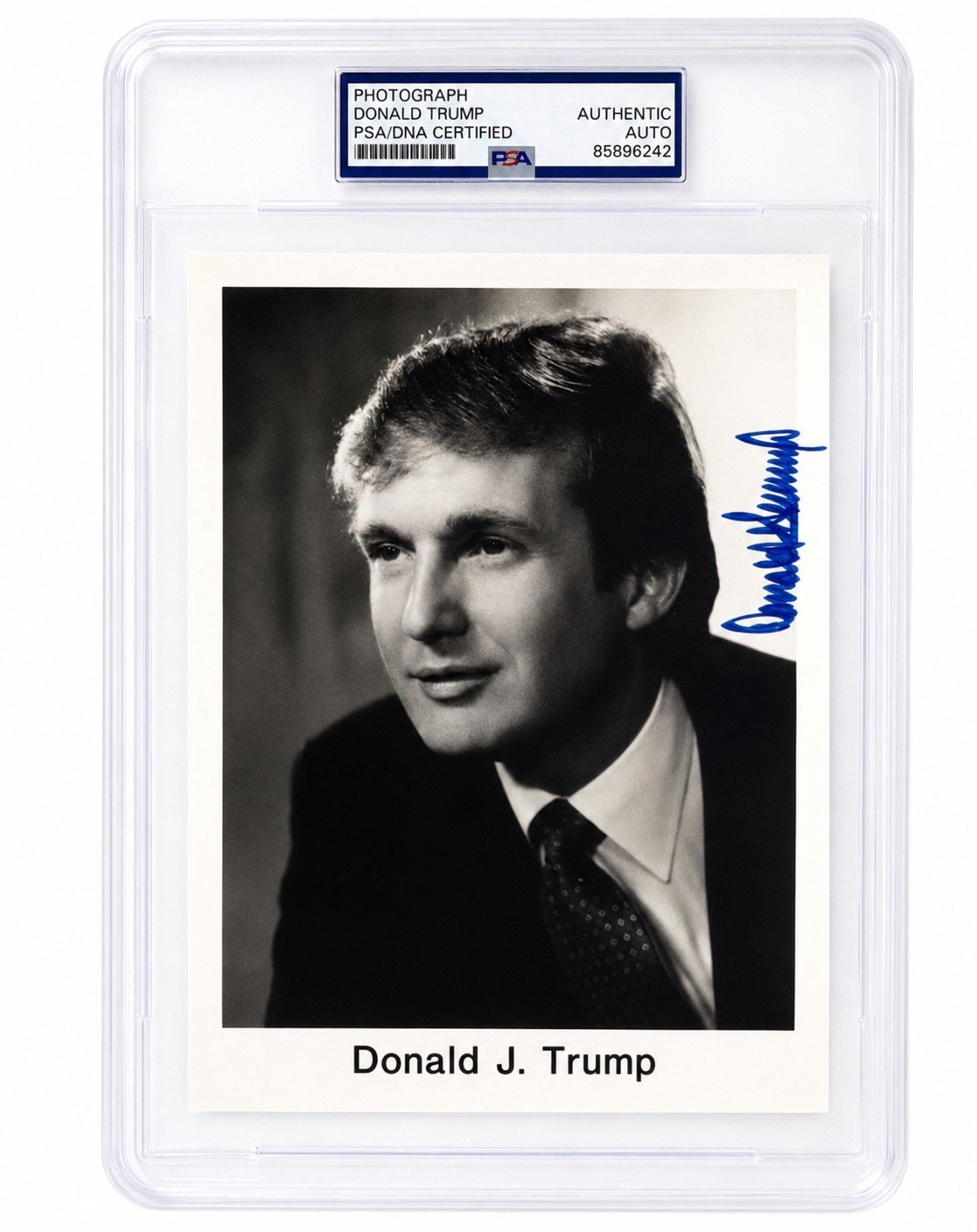 Donald Trump Signed Autograph Very Early Vintage 4x6 Photo Rare PSA Encapsulated Donald Trump Signed Autograph Very Early Vintage 4x6 Photo Rare PSA Encapsulated