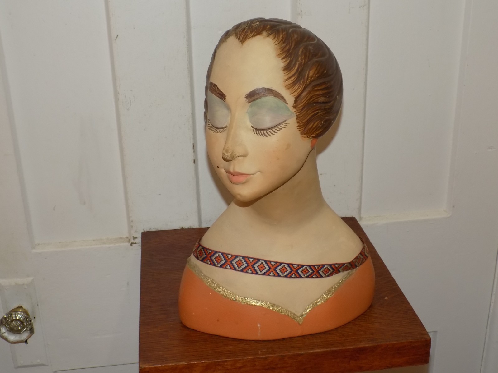 Vintage Art Deco 1930-40’s Store Display Ceramic Bust Vintage Art Deco 1930-40’s Store Display Ceramic Bust