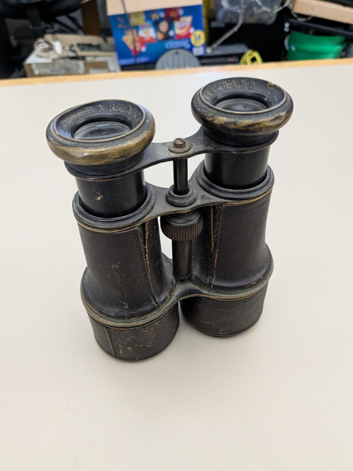 WWI Marchand Binoculars Paris Vintage Antique Day & Night Signal Glass Charity WWI Marchand Binoculars Paris Vintage Antique Day & Night Signal Glass Charity