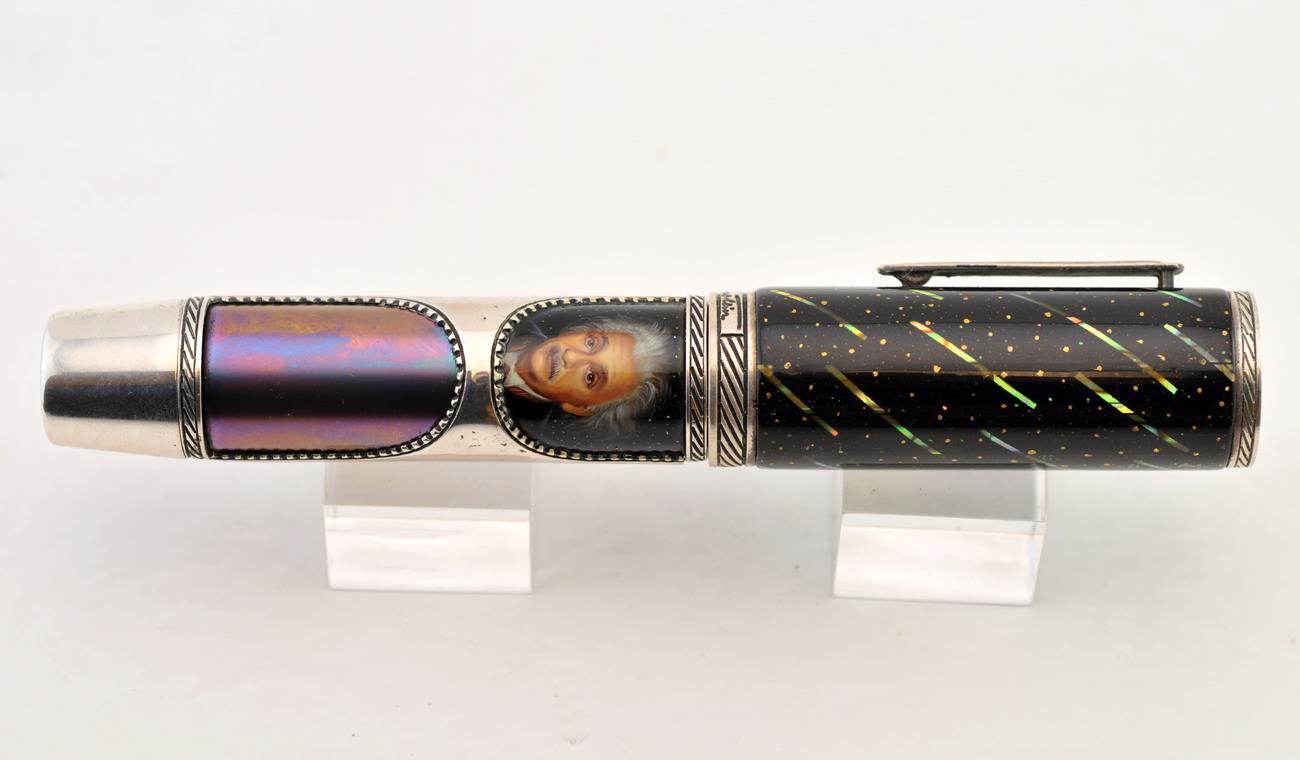 2005 RARE KRONE ALBERT EINSTEIN LIMITED EDITION OF 288 FOUNTAIN PEN 18K MED NIB