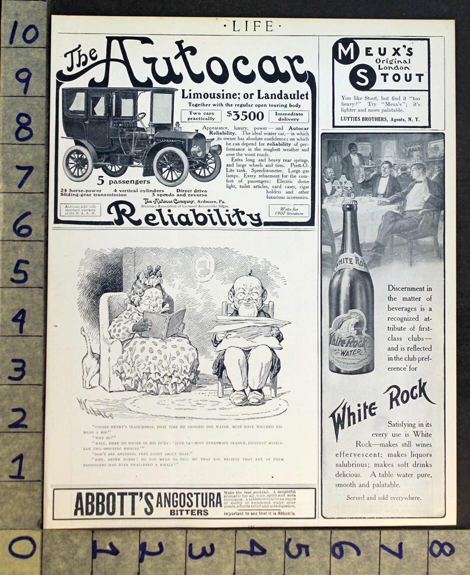 1906 AUTOCAR LIMOUSINE LANDAULET TOURING BODY ARDMORE PA AUTO CAR AD FC7945
