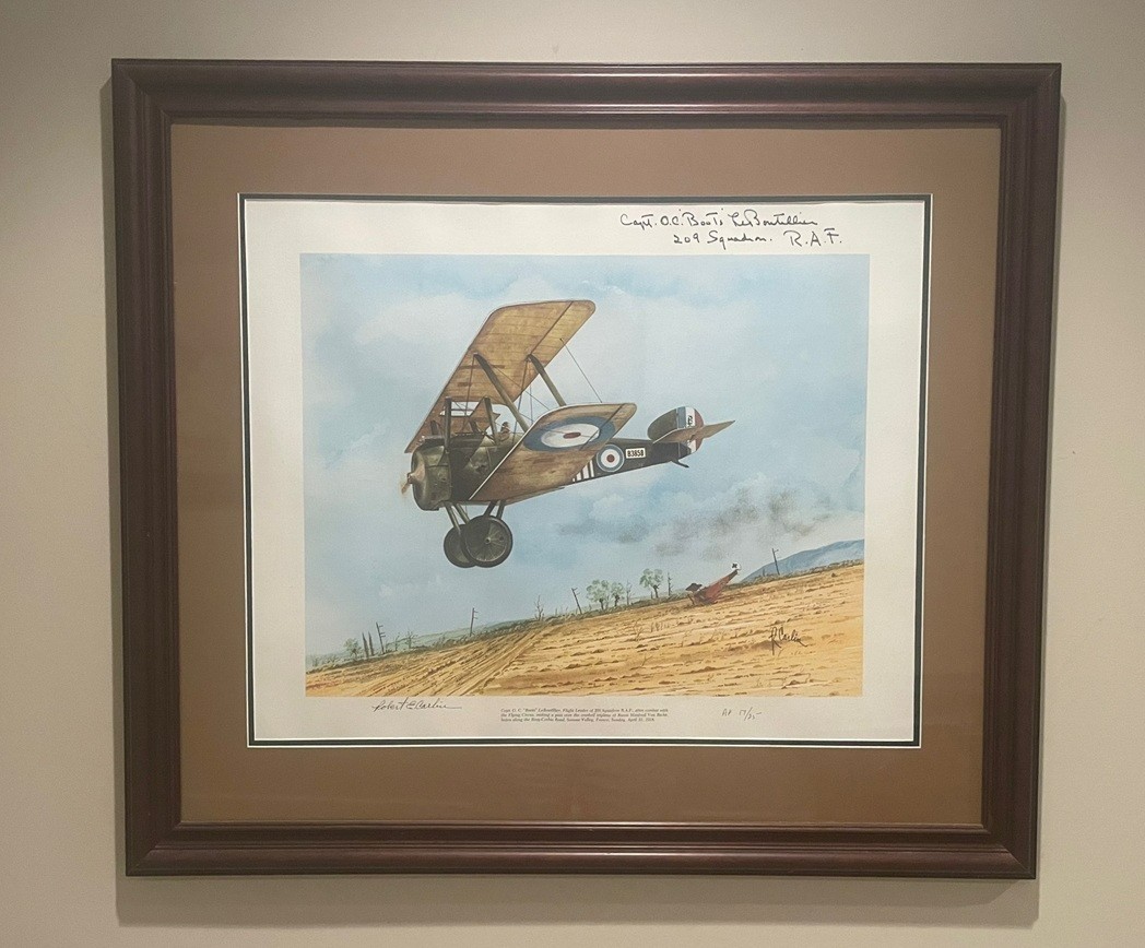 WWI Ace Richthofen Carlin Print Signed LeBoutillier Fokker DRI Sopwith Camel WWI Ace Richthofen Carlin Print Signed LeBoutillier Fokker DRI Sopwith Camel