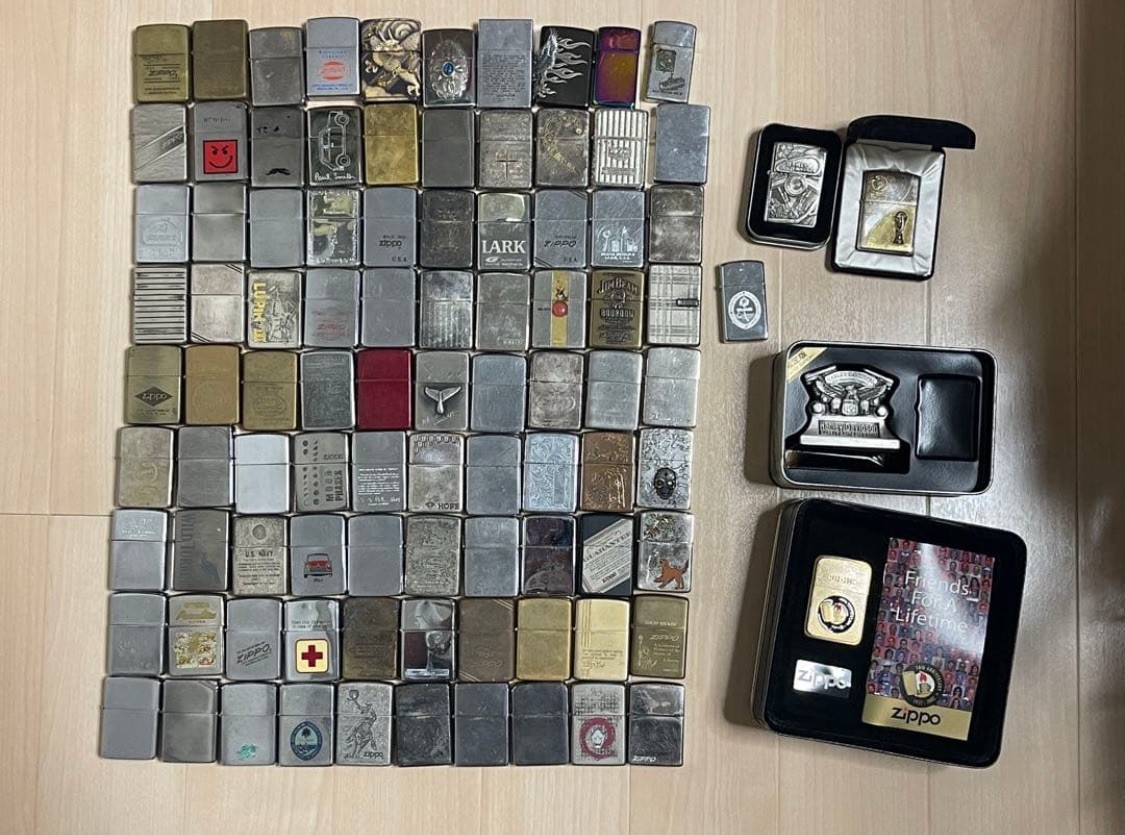 Zippo Lighter Lot 77pcs Vintage Mixed Junk Untested Bulk Set 