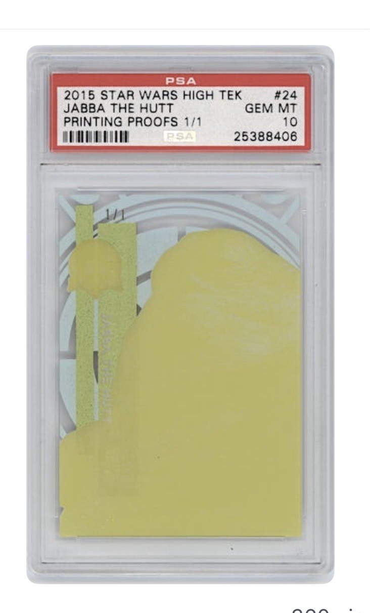 PSA 10 Jabba the Hutt 2015 Topps Star Wars High Tek Trading #24 1/1 PSA 10 Jabba the Hutt 2015 Topps Star Wars High Tek Trading #24 1/1