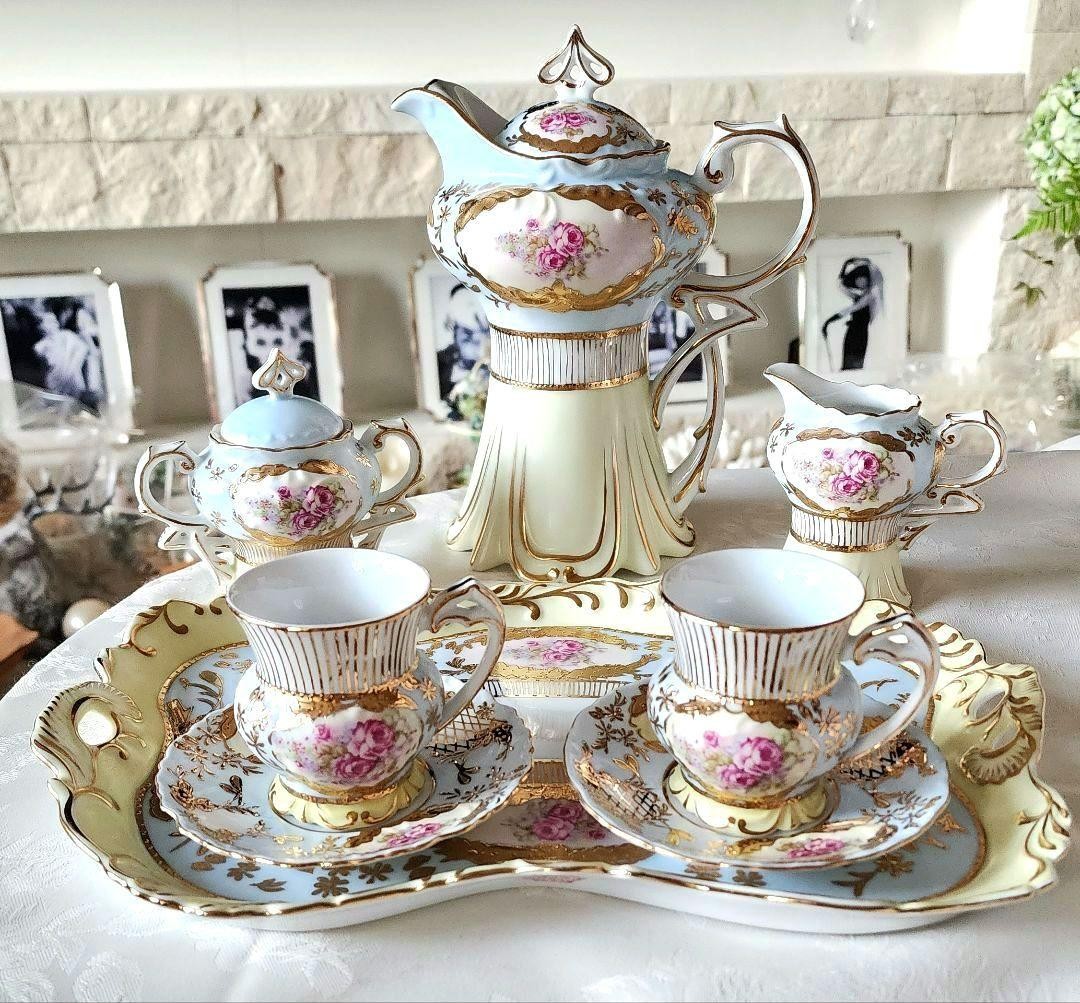 Stunning Circa.1880 Antique Royal Vienna 22K Hand Painted Tea Set Stunning Circa.1880 Antique Royal Vienna 22K Hand Painted Tea Set