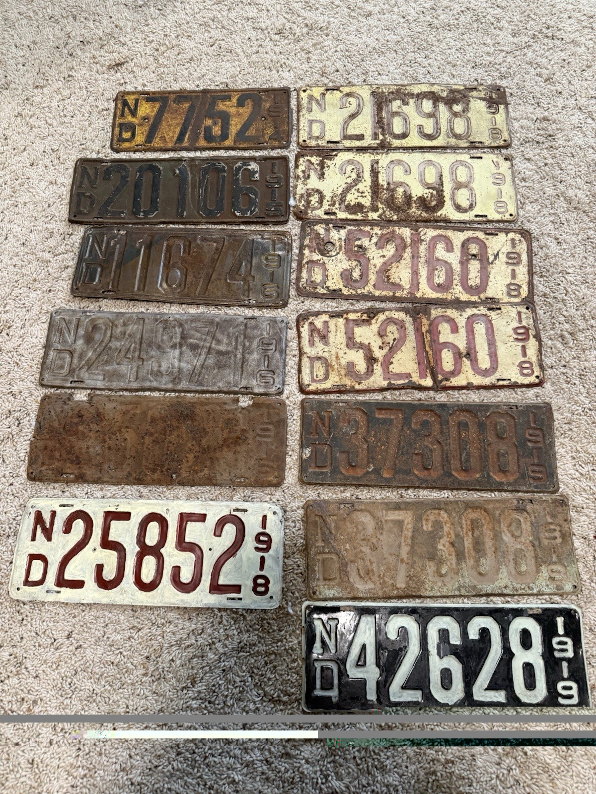 North Dakota License plate collection 1914-1958 North Dakota License plate collection 1914-1958