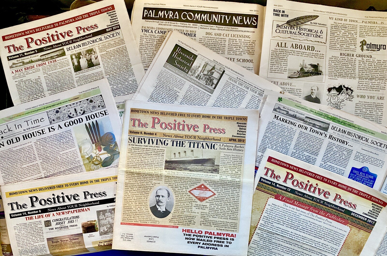 New Jersey POSITIVE PRESS X 65 ISSUES. RIVERSIDE,RIVERTON ,PALMYRA , DELRAN LOT New Jersey POSITIVE PRESS X 65 ISSUES. RIVERSIDE,RIVERTON ,PALMYRA , DELRAN LOT