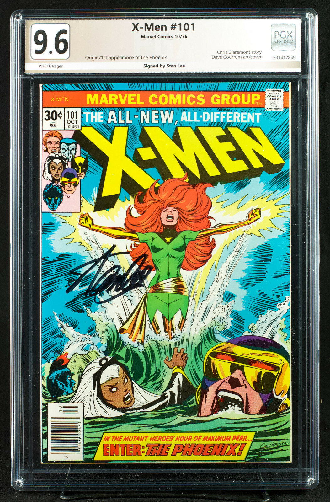 X-MEN #101 (Marvel) PGX 9.6 NM+ Near Mint Plus - PHOENIX signed STAN LEE +CGC