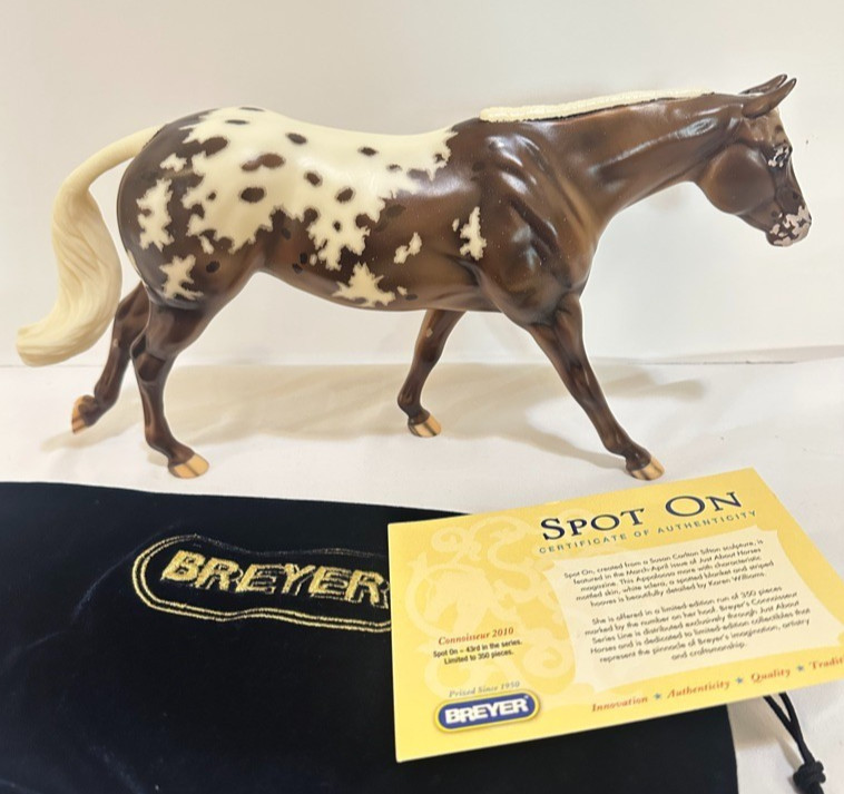 Breyer Spot On 2010 Connoisseur Series Roxy Mold Appaloosa LE 350 w/ COA & Bag Breyer Spot On 2010 Connoisseur Series Roxy Mold Appaloosa LE 350 w/ COA & Bag