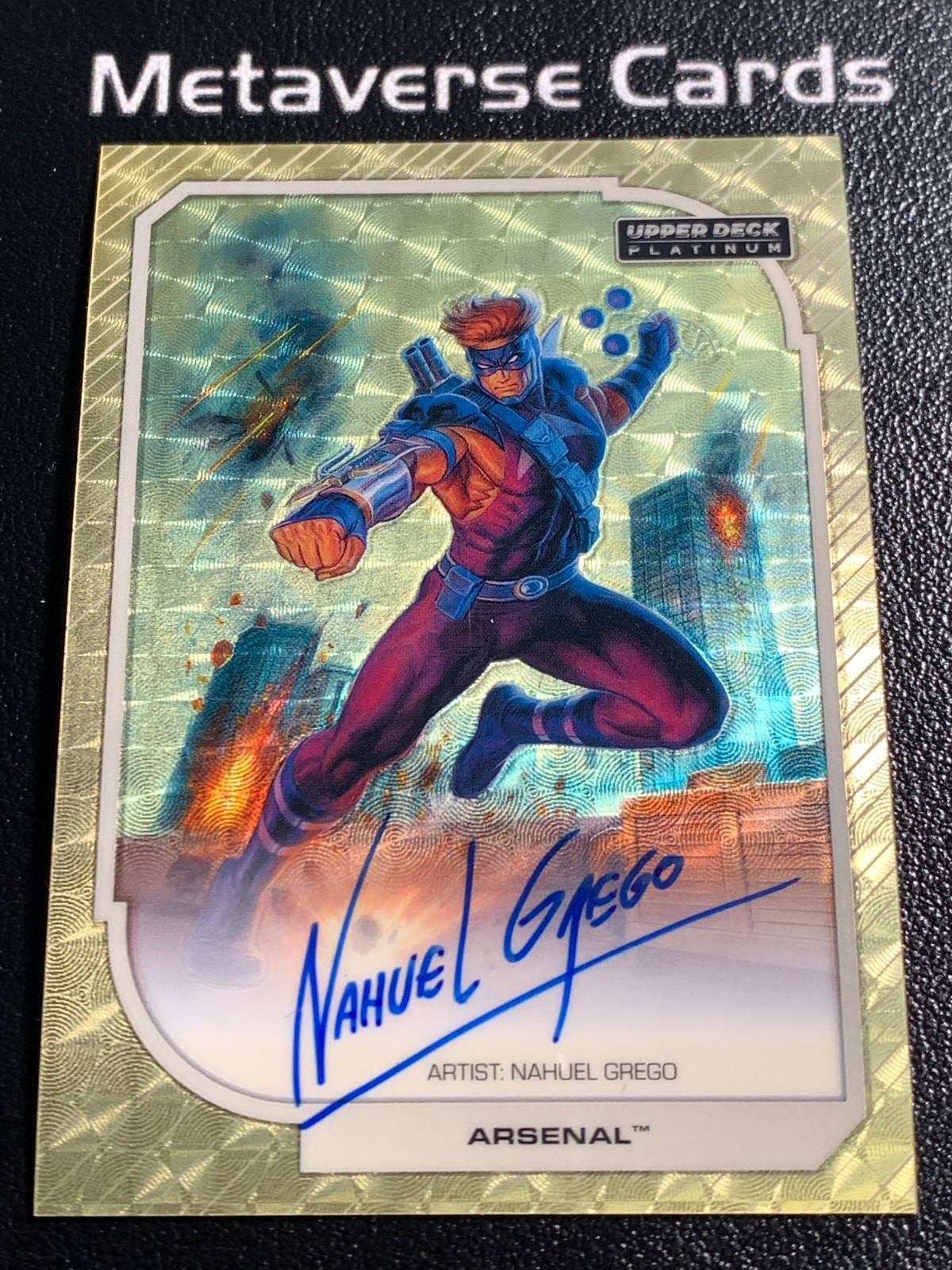 2026 Upper Deck Platinum DC Arsenal Roy Harper 1/1 Golden Treasures Artist Auto 2026 Upper Deck Platinum DC Arsenal Roy Harper 1/1 Golden Treasures Artist Auto