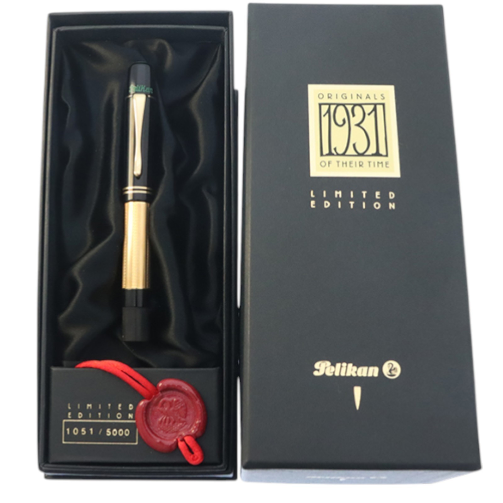 Pelican 1931 Limited Edition GOLD 18K Fountain Pen M Nib 1997 Boxed Pelican 1931 Limited Edition GOLD 18K Fountain Pen M Nib 1997 Boxed