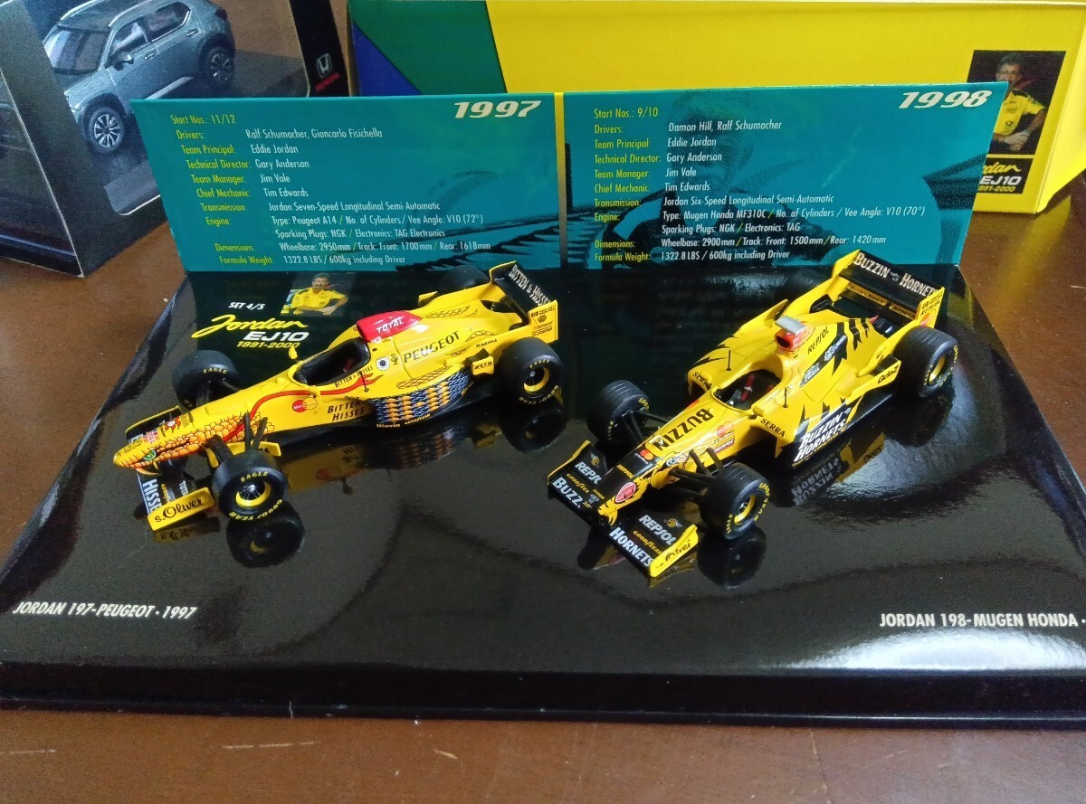 1/43 F1 Minichamps Jordan Peugeot Honda Set Of 2 197