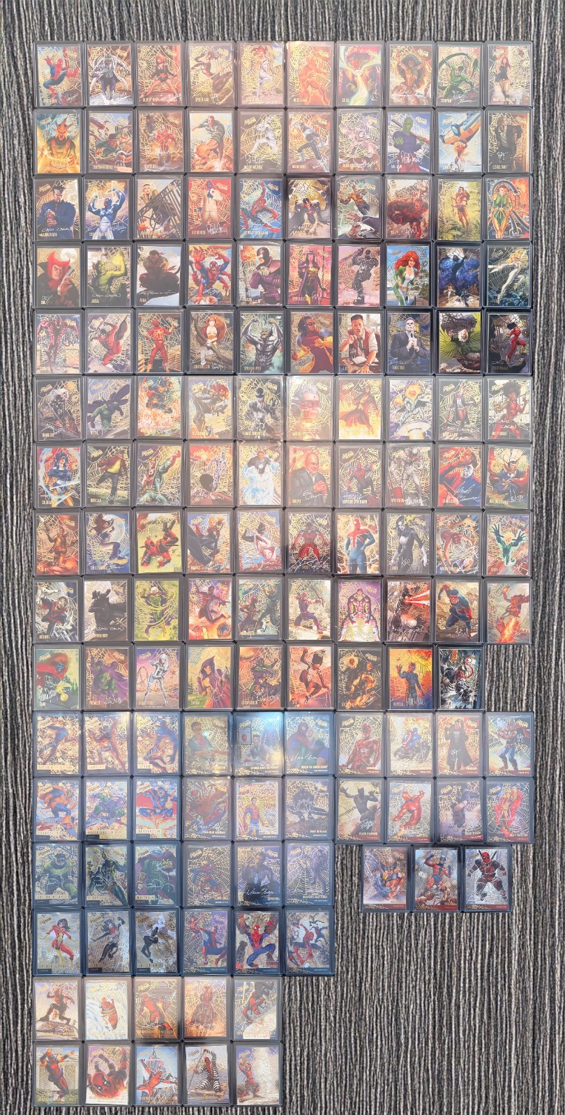 2017 Marvel Fleer Ultra Spider-Man Gold Web Autograph COMPLETE MASTER SET