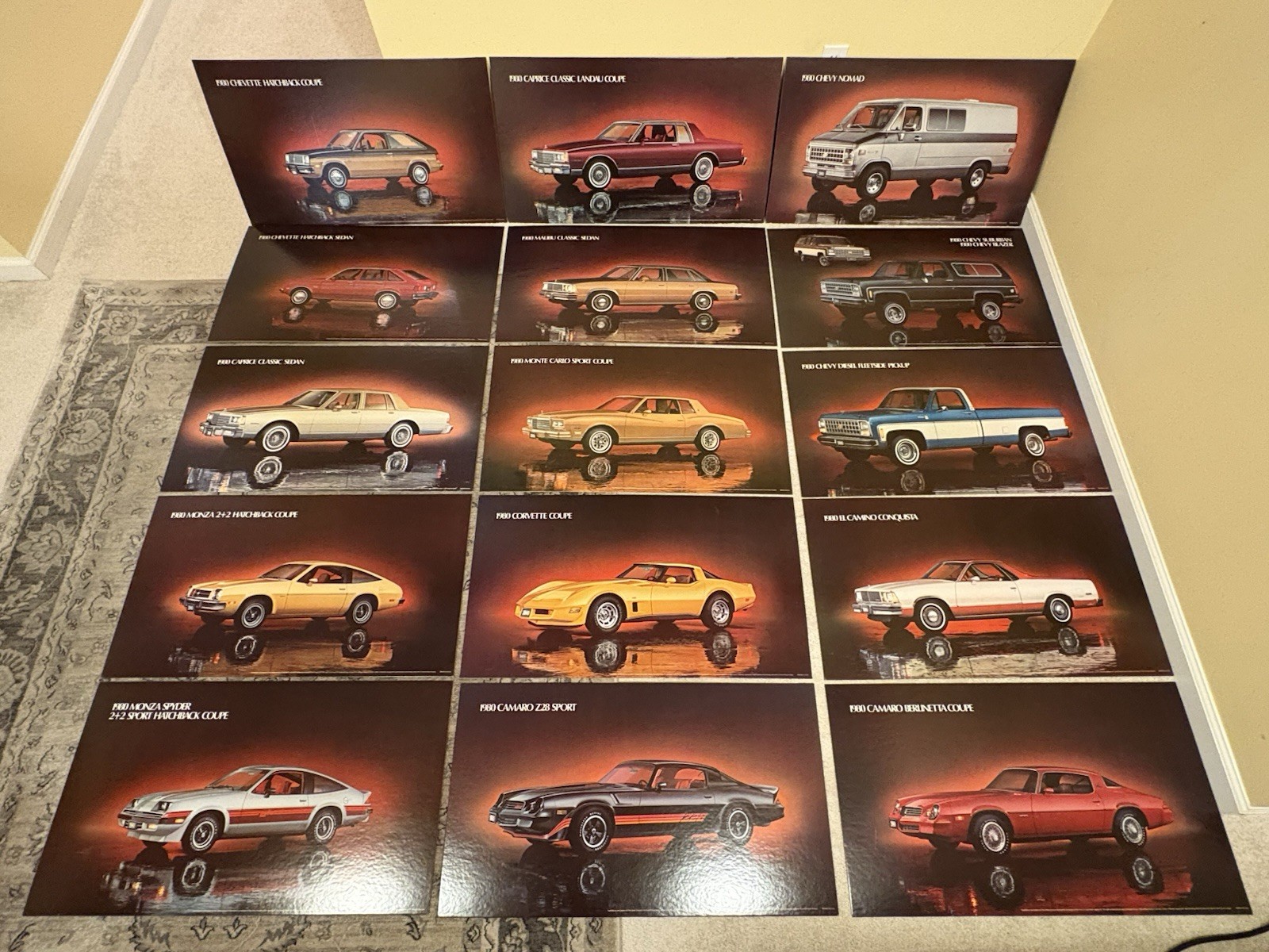1980 Chevrolet 32” x 18” Chevy Dealer Poster Set of 15-Corvette, Camaro, Blazer+ 1980 Chevrolet 32” x 18” Chevy Dealer Poster Set of 15-Corvette, Camaro, Blazer+