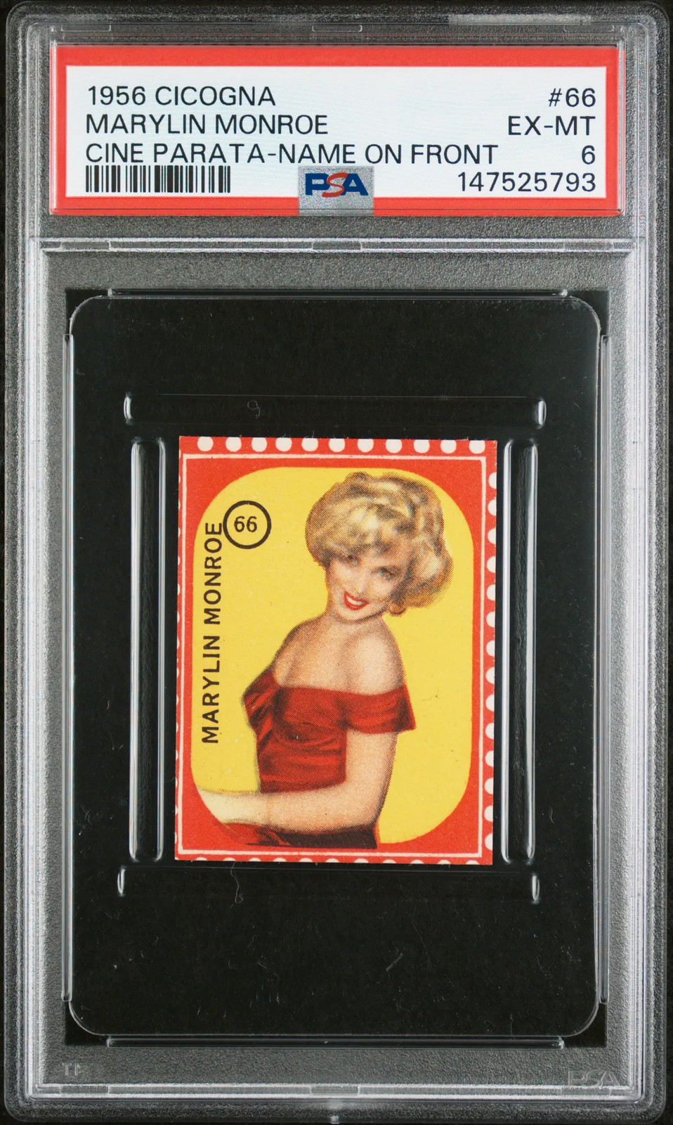MARILYN MONROE 1956 Cicogna Cine Parata #66 PSA 6 POP 1 VERY RARE