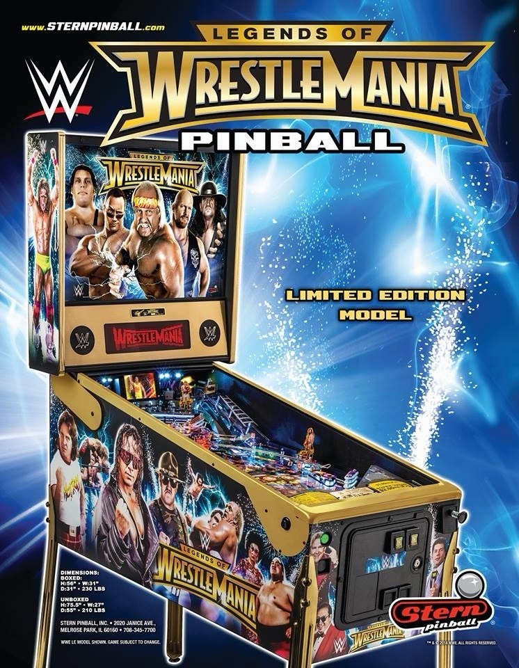 Stern WWE WrestleMania Limited Edition Pinball Machine NEW IN BOX Stern WWE WrestleMania Limited Edition Pinball Machine NEW IN BOX