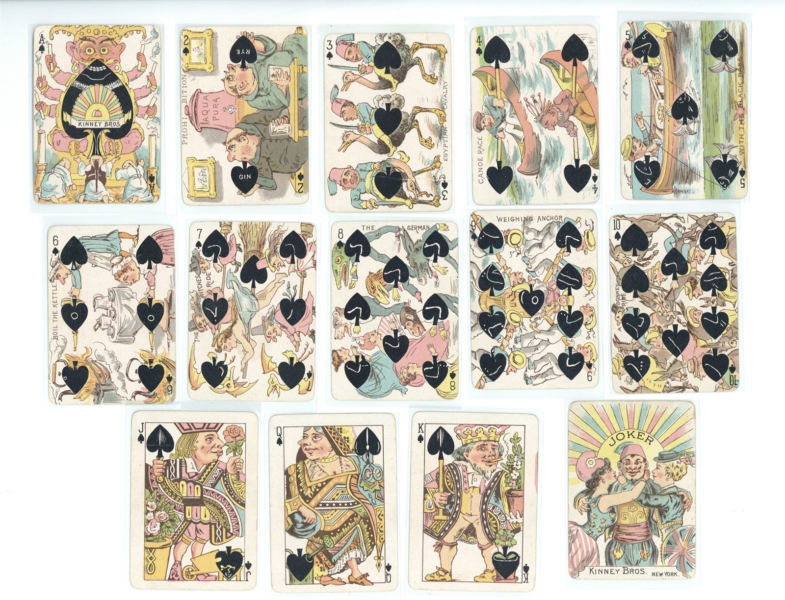 Kinney N241 Harlequin Tobacco Card 1889 Full Set 53 Cards+Joker High Grade Kinney N241 Harlequin Tobacco Card 1889 Full Set 53 Cards+Joker High Grade