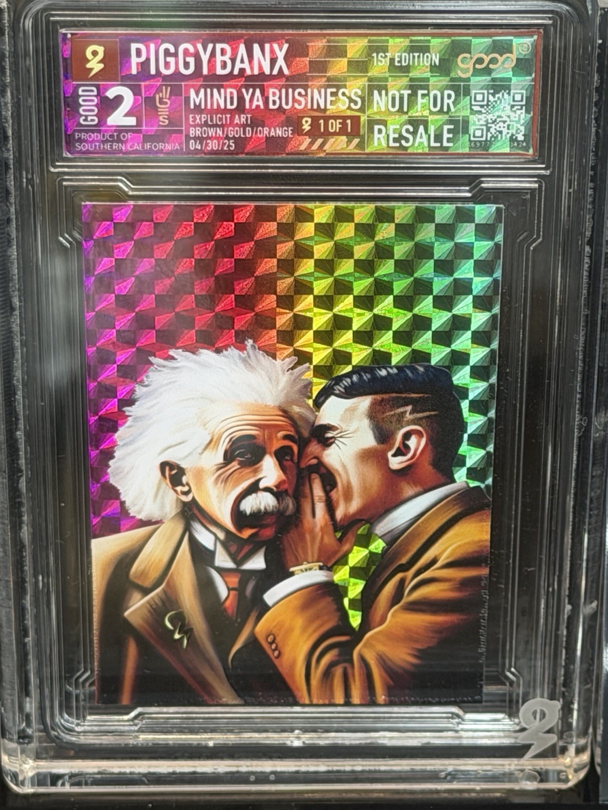 Piggybanx Piggy Banx Mind Ya Business Sherbert 1/1 Albert Einstein Nikola Tesla