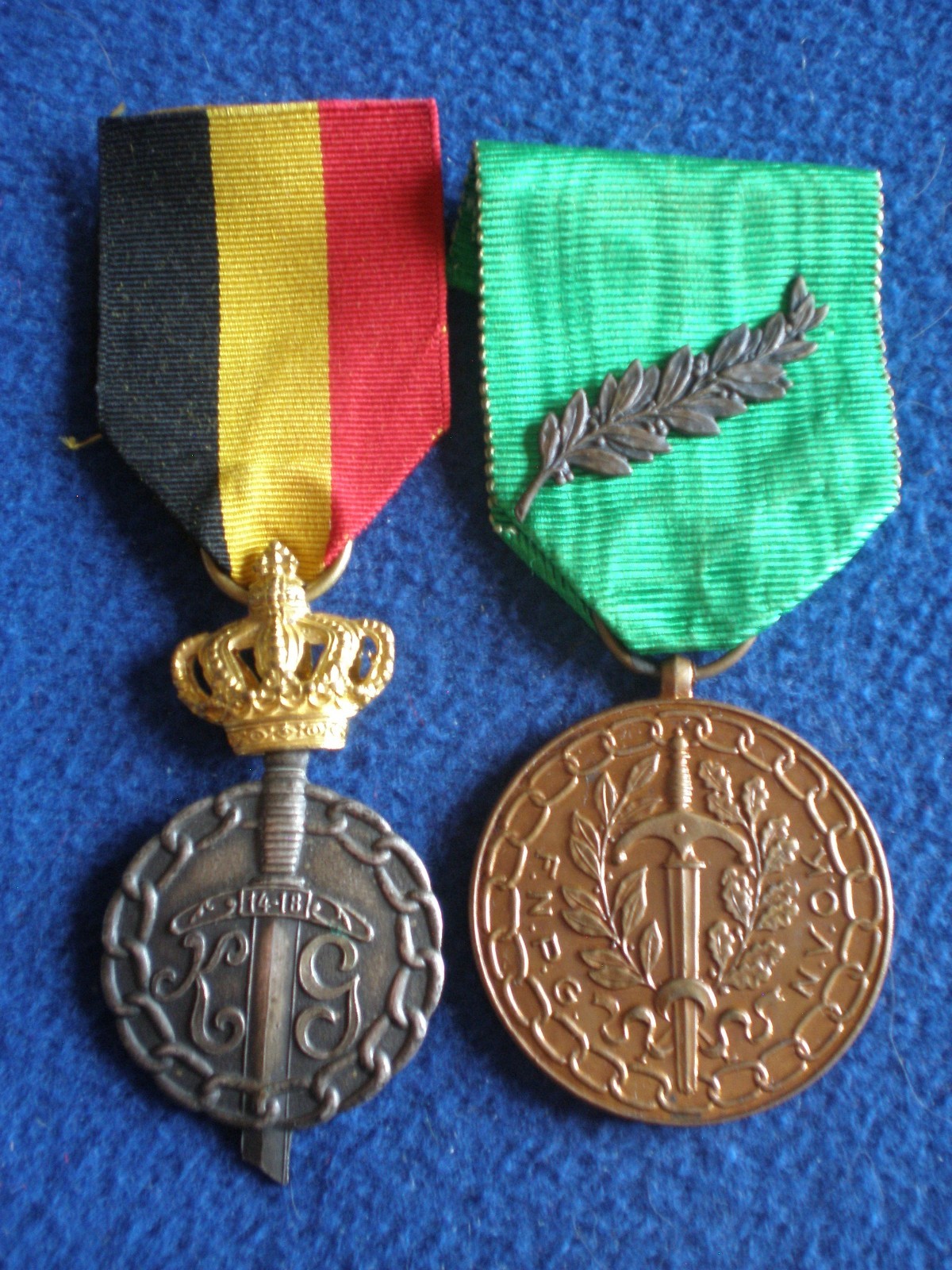 Belgium: Medal of the Waasland POW Assn. 1914-18 & Medal of the F.N.P.G./N.V.O.K Belgium: Medal of the Waasland POW Assn. 1914-18 & Medal of the F.N.P.G./N.V.O.K
