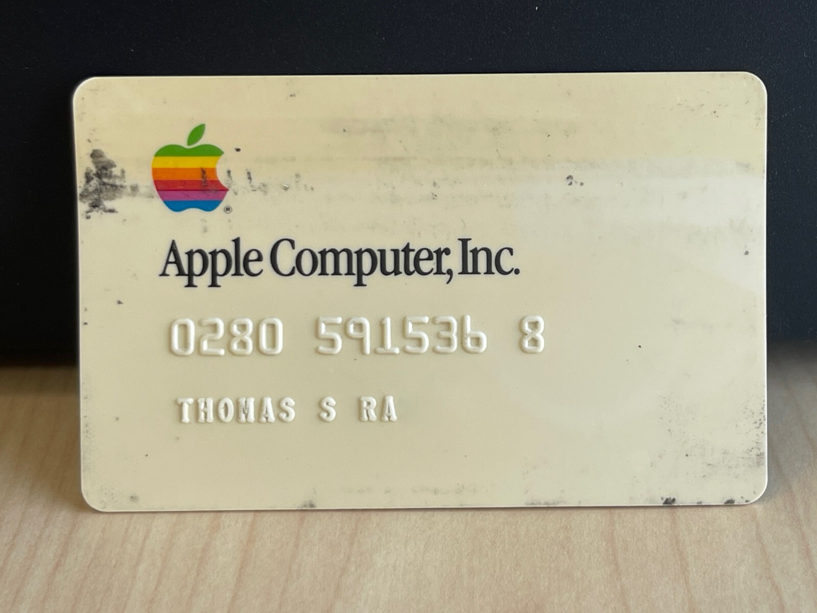 Vintage Apple Original Credit Card - 1986 - Rare Vintage Apple Original Credit Card - 1986 - Rare
