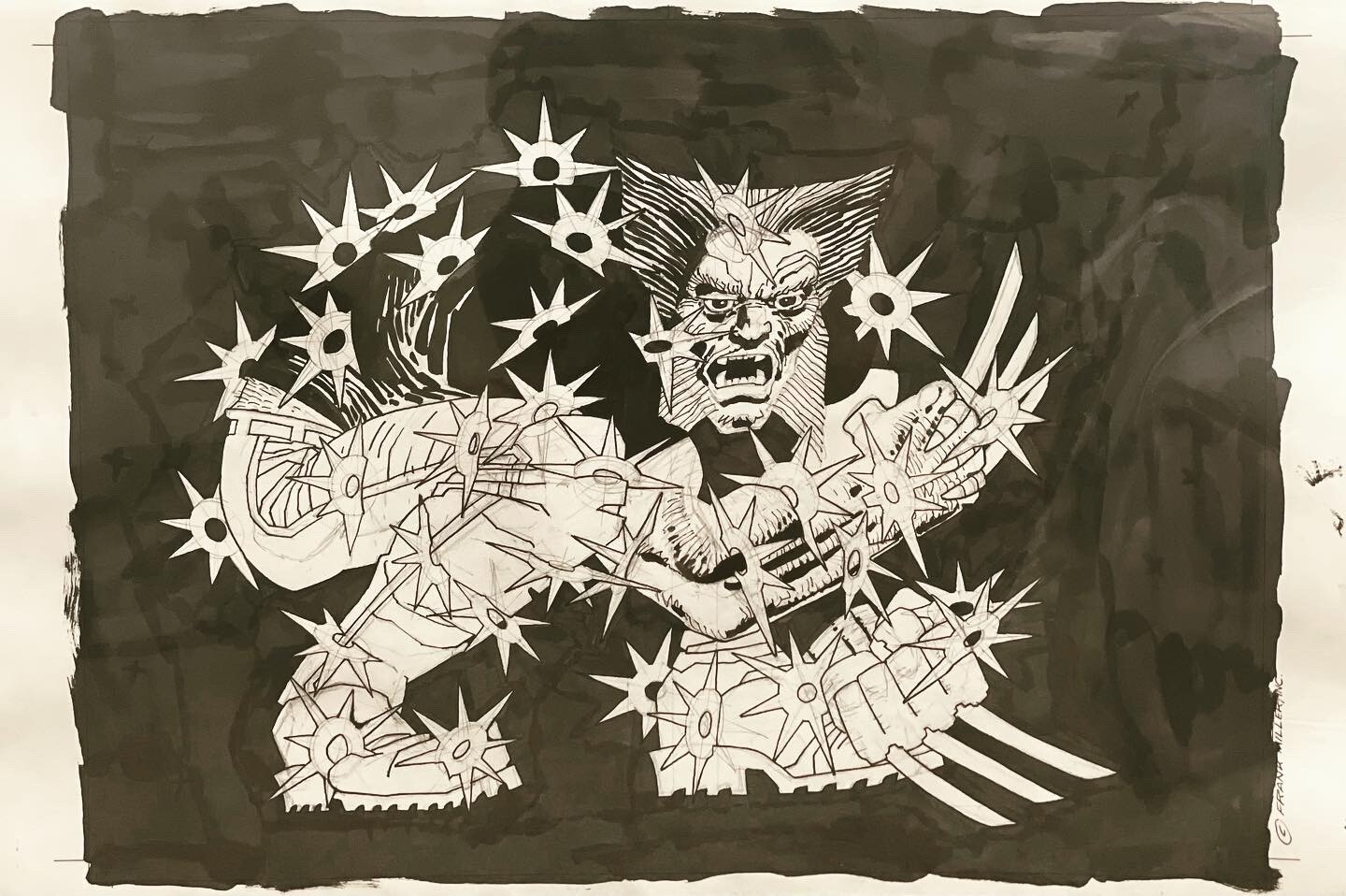 X-Men, Wolverine by Frank Miller, original art, Marvel, Batman, Daredevil artist X-Men, Wolverine by Frank Miller, original art, Marvel, Batman, Daredevil artist