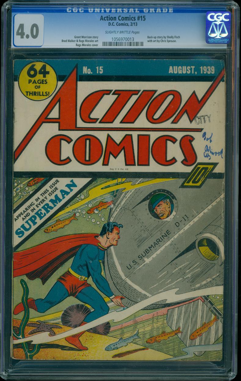 Action Comics 15 CGC 4.0 Golden Age Key DC Comic 5th Superman Cover Ever L@@K Action Comics 15 CGC 4.0 Golden Age Key DC Comic 5th Superman Cover Ever L@@K