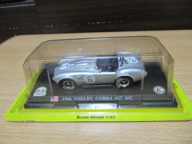 Shelby Cobra 427 S/C 1966 Silver 1/43 Diecast Model Rare 14Y+ JAPAN