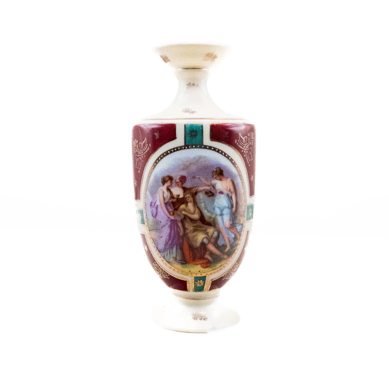 Royal Vienna, 'Claret' Austrian Small Vase, Victoria Schmidt, Early 20th C. Royal Vienna, 'Claret' Austrian Small Vase, Victoria Schmidt, Early 20th C.