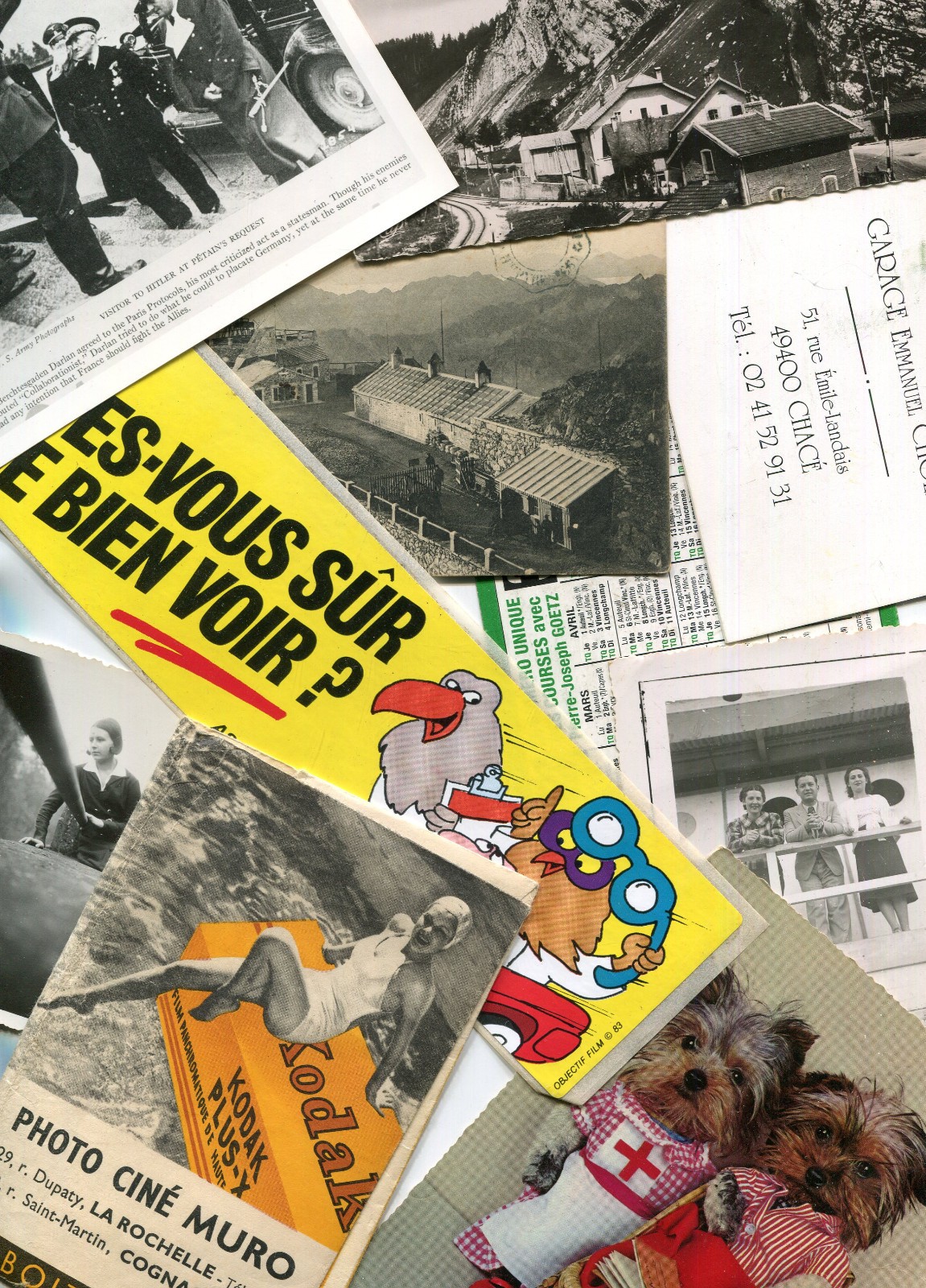 LOT + 1,300 Items 5 kilos Photo Card Invoice Old Papers Adhesive Menu etc.