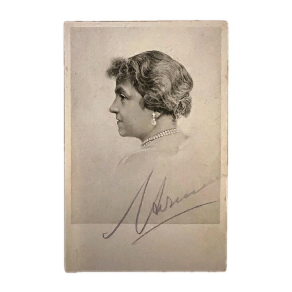 Empress Hermine Signed Royal Presentation Photo German Royalty Kaiser Wilhelm II