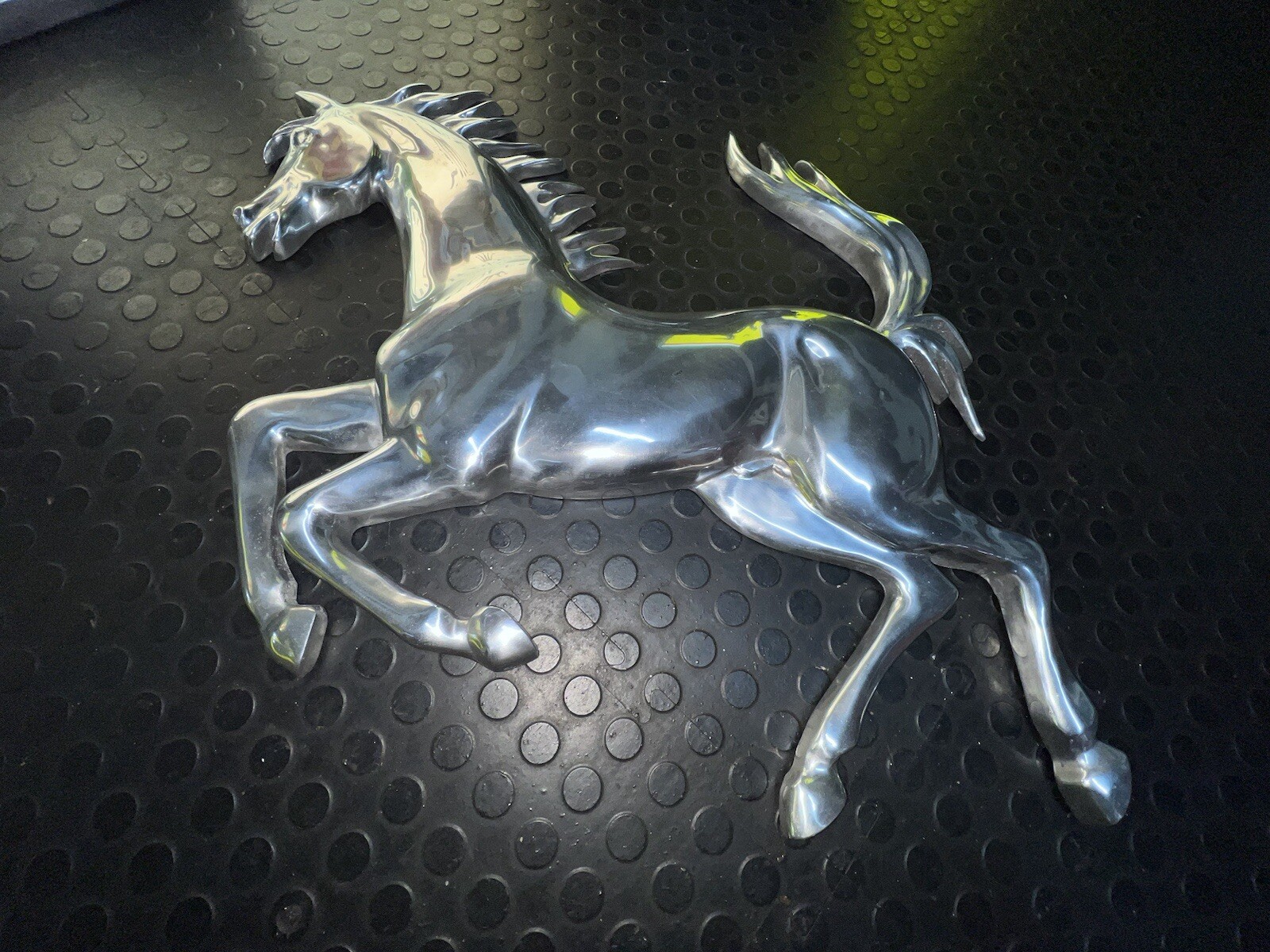 RARE 1970’s FERRARI PRANCING HORSE CAVALLINO RAMPANTE DEALERSHIP GARAGE SIGN