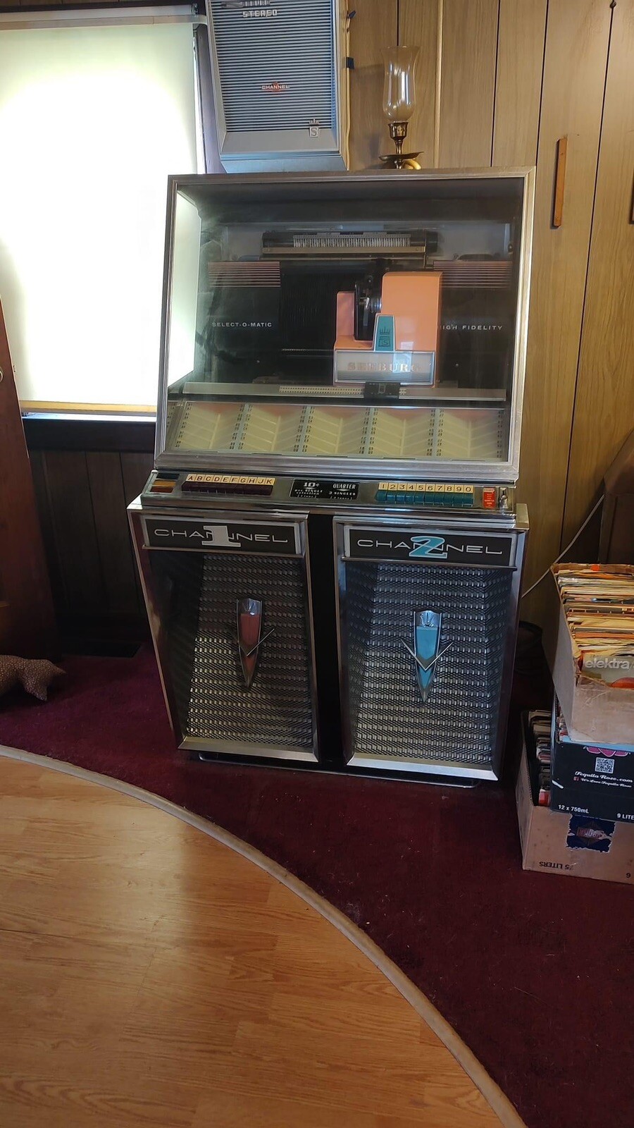vintage jukebox machine seeburg