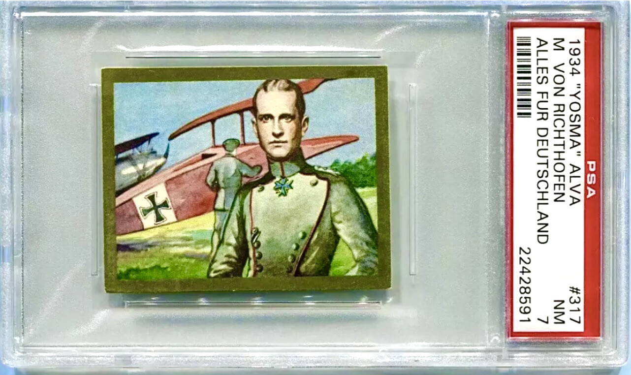 1934 YOSMA THE RED BARON PSA 7 *RARE POP 2* (HIGHEST GRADE) WWI **LEGEND & ACE** 1934 YOSMA THE RED BARON PSA 7 *RARE POP 2* (HIGHEST GRADE) WWI **LEGEND & ACE**