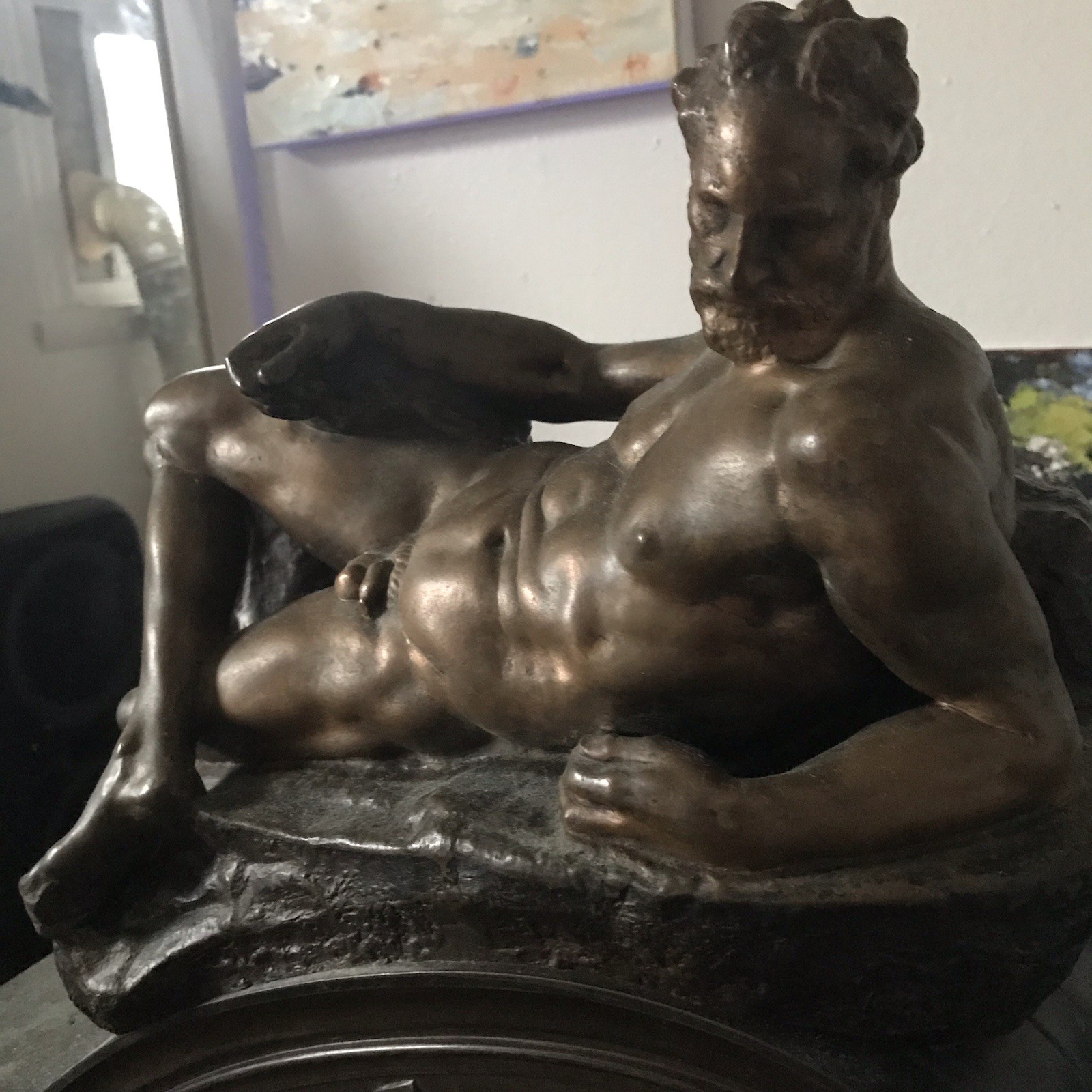Michelangelo Twilight Sculpture F. Barbedienne (Reduction Mecanique) Bronze Michelangelo Twilight Sculpture F. Barbedienne (Reduction Mecanique) Bronze