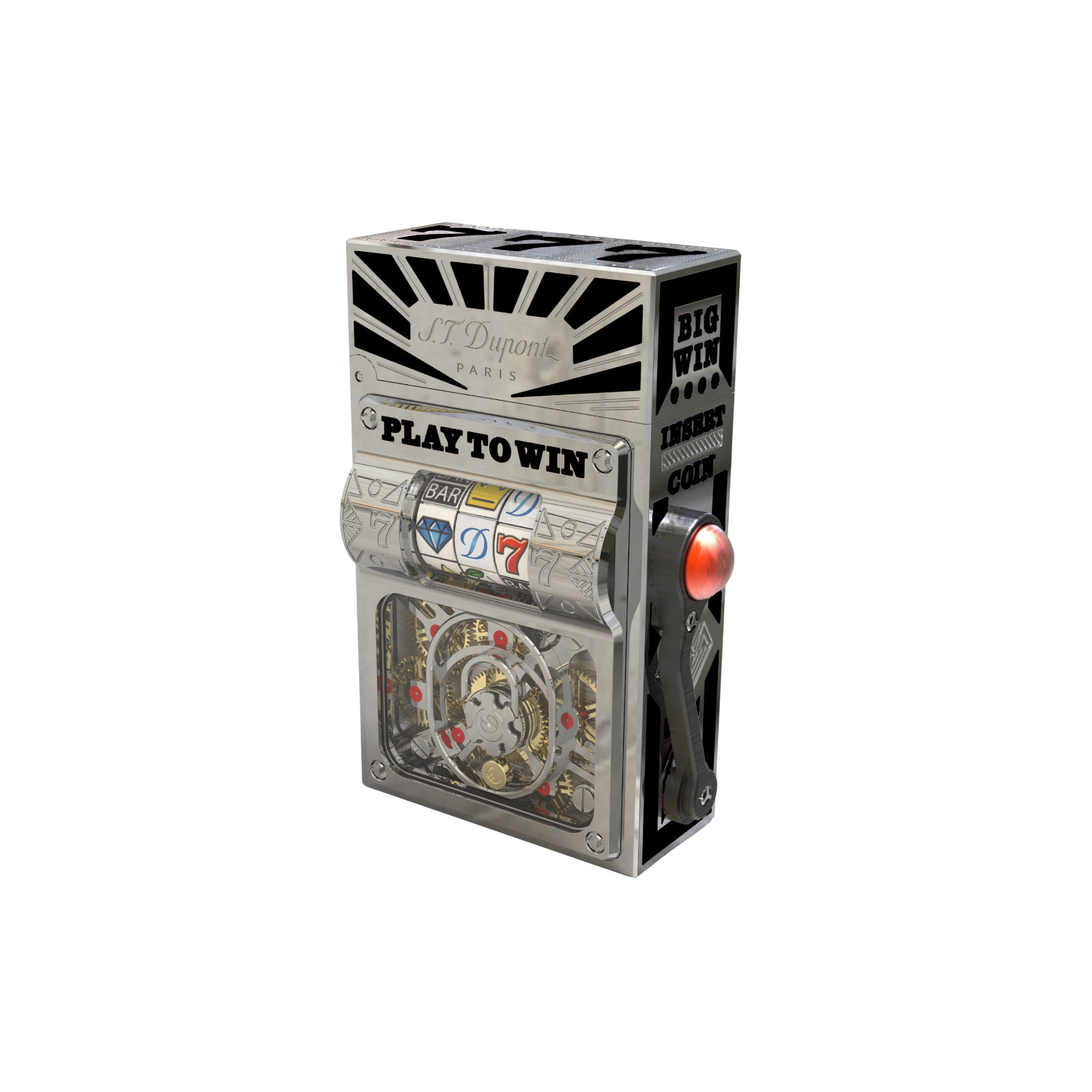 JACKPOT PALLADIUM BLACK J16020BL LACQUER VERSION Luxury Lighter - S.T. Dupont