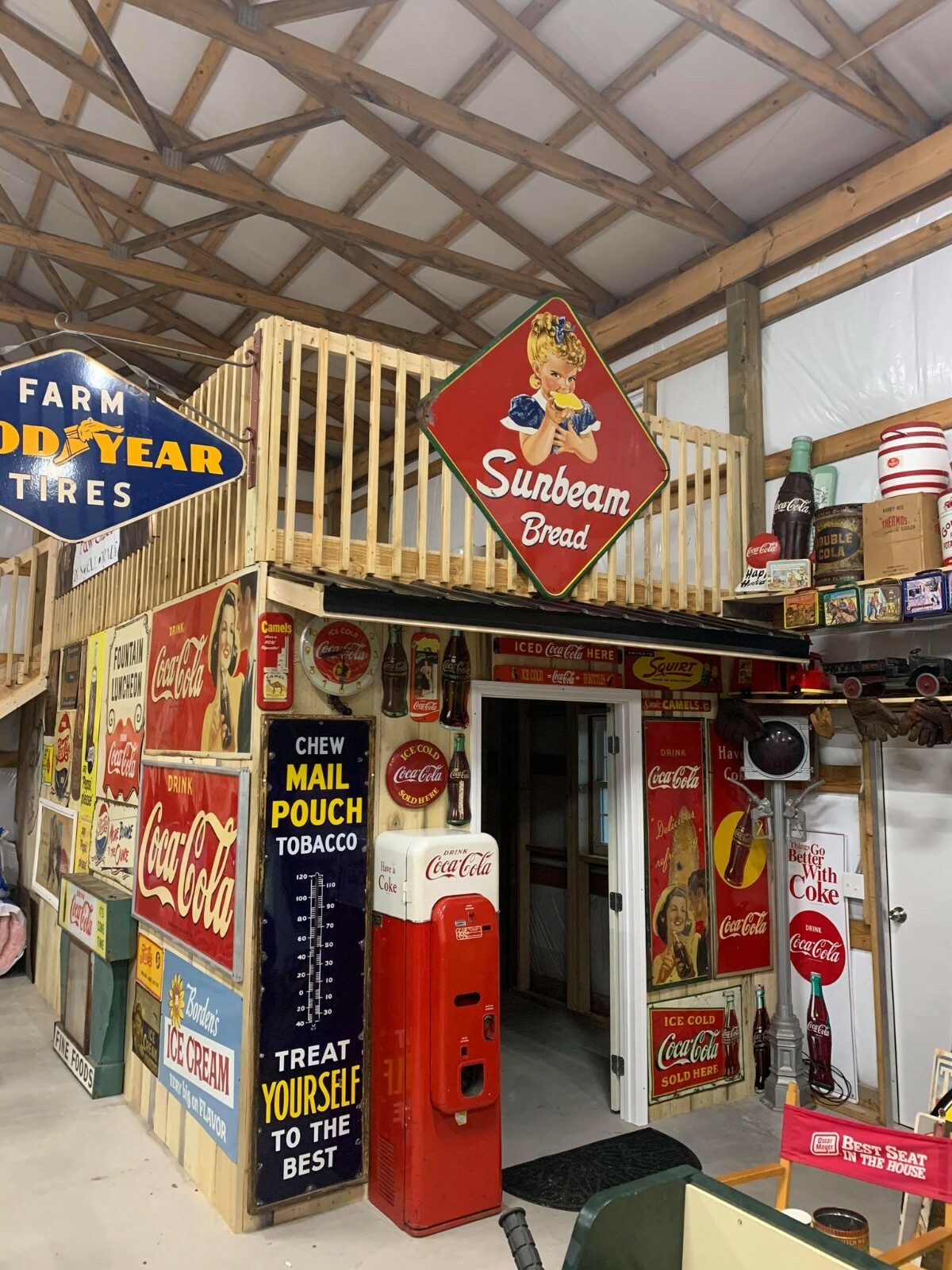 Vintage Sunbeam Bread Little Miss Sunbeam Large Metal Diamond Sign RARE 62”x62”