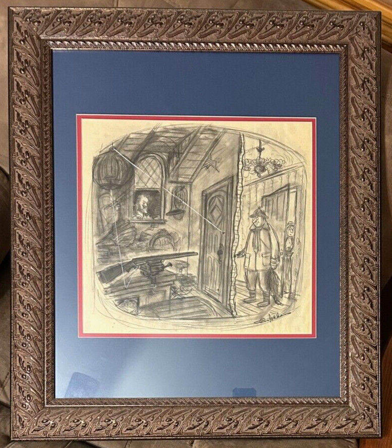 CHARLES ADDAMS Original Pencil Charcoal PUBLISHED Art 'HOW TO KILL A RICH UNCLE' CHARLES ADDAMS Original Pencil Charcoal PUBLISHED Art 'HOW TO KILL A RICH UNCLE'
