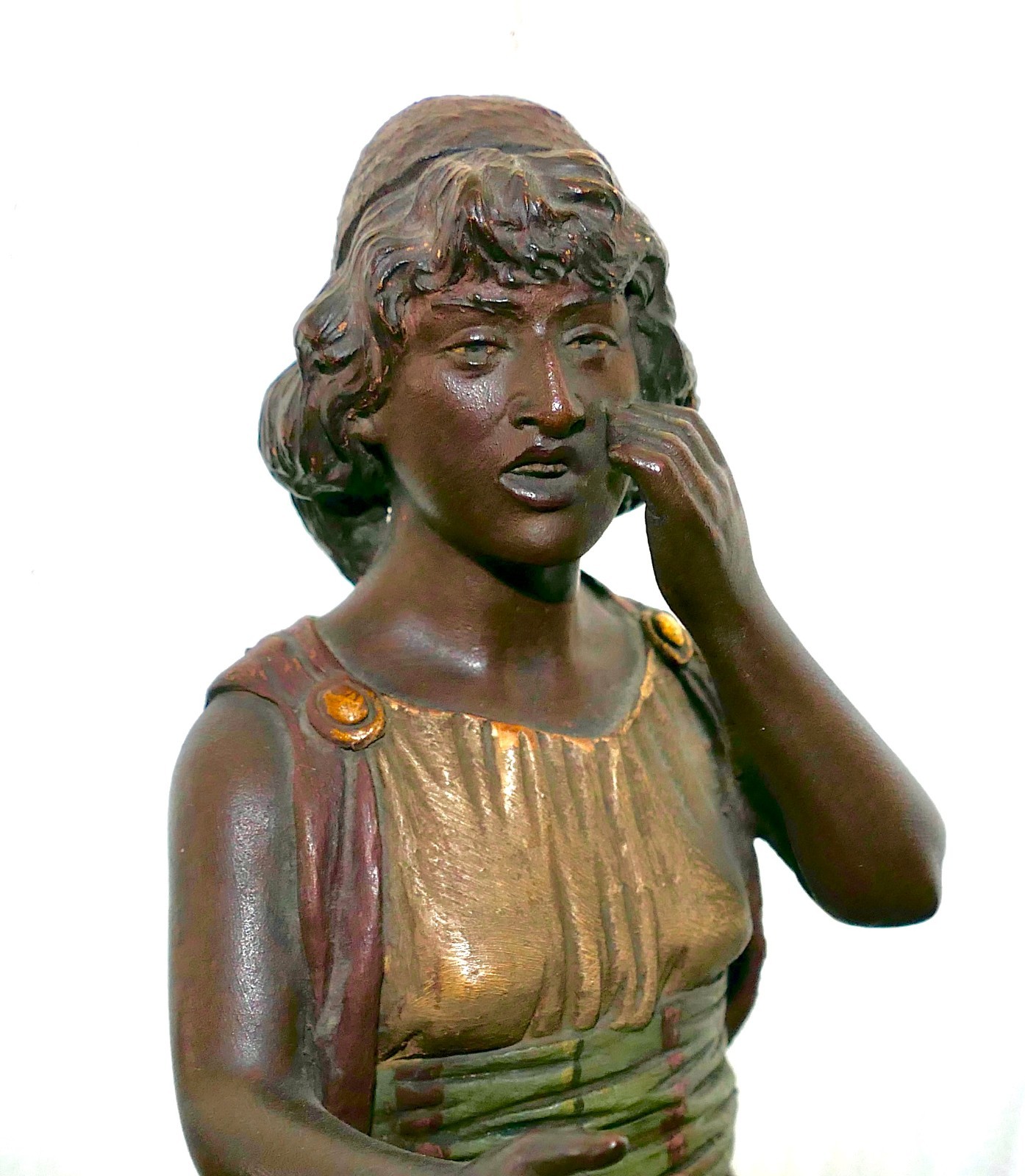 ANTQ 19thC F Goldscheider Austria Orientalist Terracotta Moorish Nubian Figure ANTQ 19thC F Goldscheider Austria Orientalist Terracotta Moorish Nubian Figure