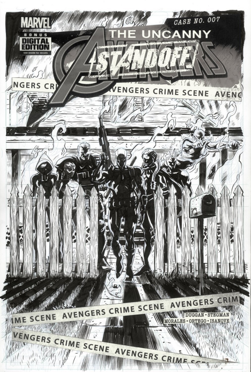 STEGMAN, RYAN - Uncanny Avengers #7 cover Rogue Cable Deadpool Quicksilver Torch STEGMAN, RYAN - Uncanny Avengers #7 cover Rogue Cable Deadpool Quicksilver Torch