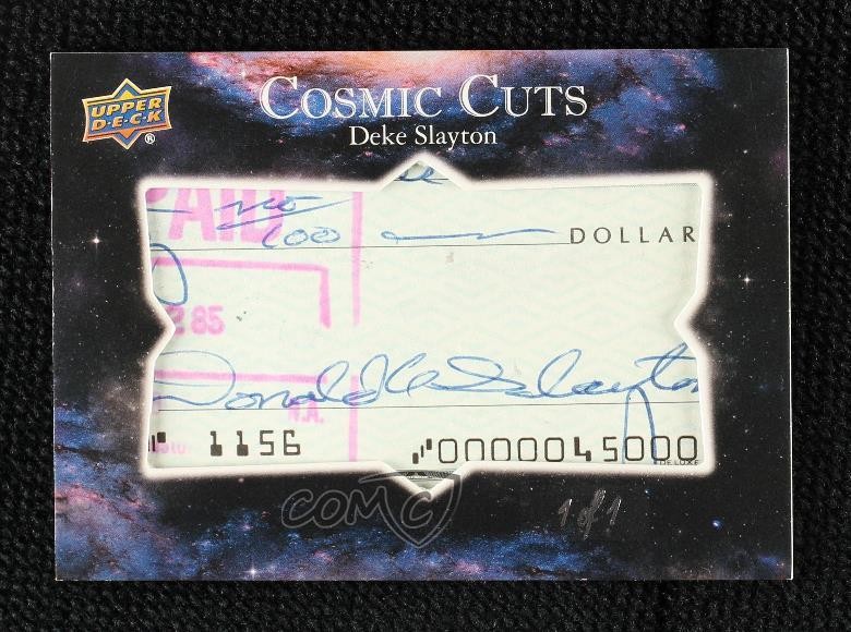 2022 Upper Deck Cosmic Cuts 1/1 Donald Slayton Deke Slayton #CCU-DS 5x5