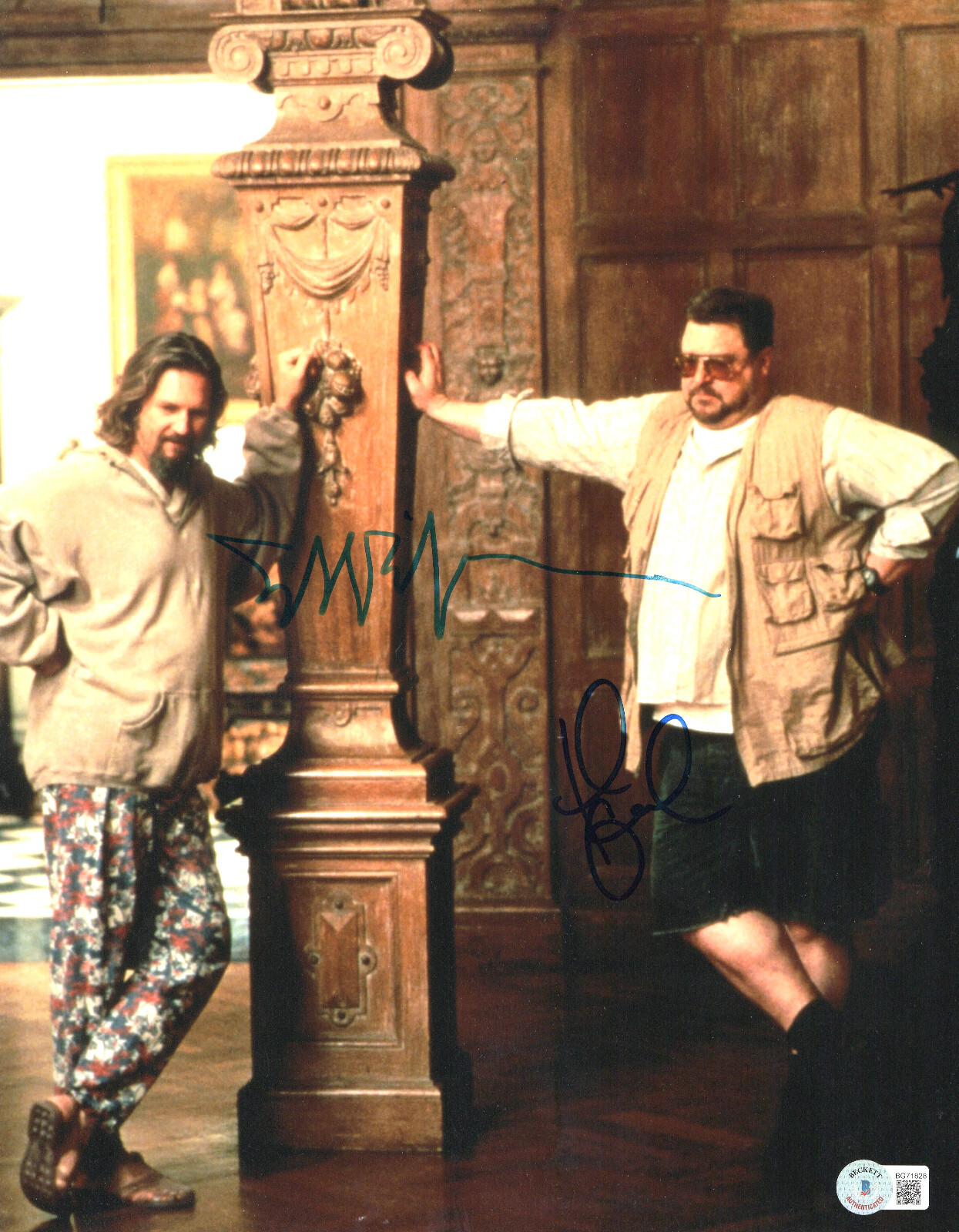 THE BIG LEBOWSKI JOHN GOODMAN JEFF BRIDGES SIGNED 11X14 PHOTO AUTOGRAPH BECKETT THE BIG LEBOWSKI JOHN GOODMAN JEFF BRIDGES SIGNED 11X14 PHOTO AUTOGRAPH BECKETT